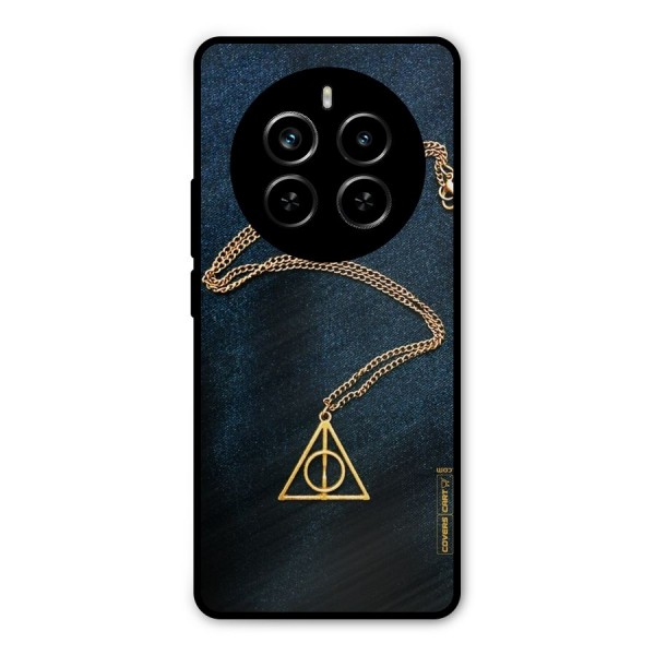 Golden Chain Metal Back Case for Realme P1 Pro