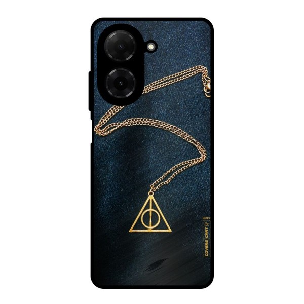 Golden Chain Metal Back Case for Redmi A5 4G
