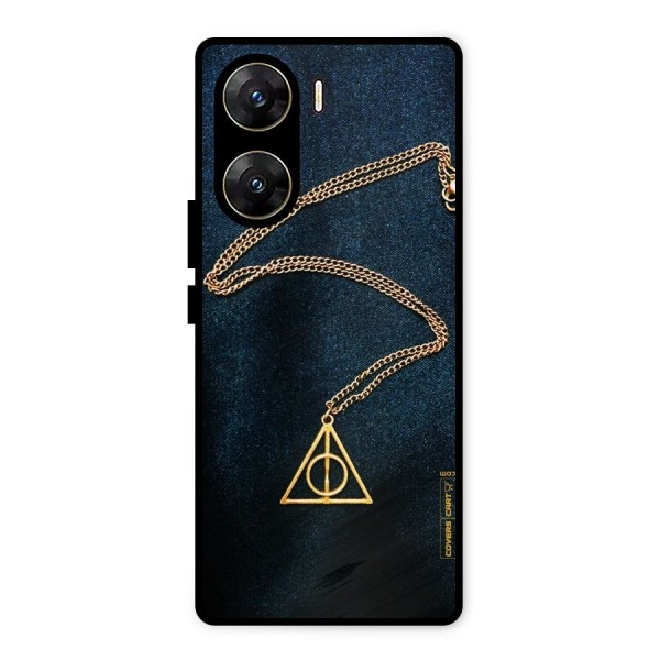 Golden Chain Metal Back Case for Vivo V29e