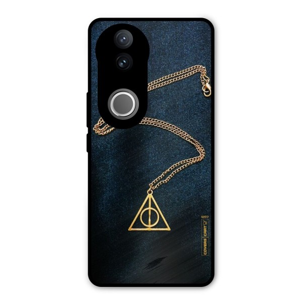 Golden Chain Metal Back Case for Vivo V50e