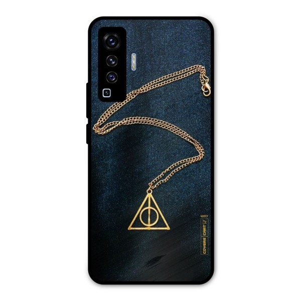 Golden Chain Metal Back Case for Vivo X50