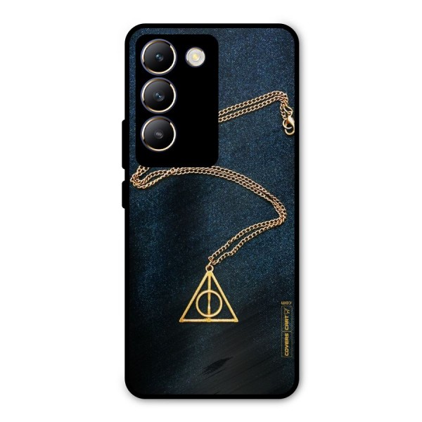 Golden Chain Metal Back Case for Vivo Y200e