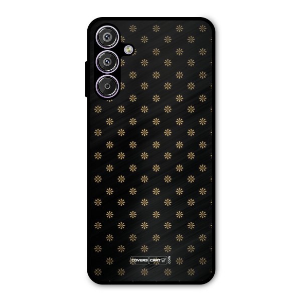Golden Flowers Metal Back Case for Galaxy F15