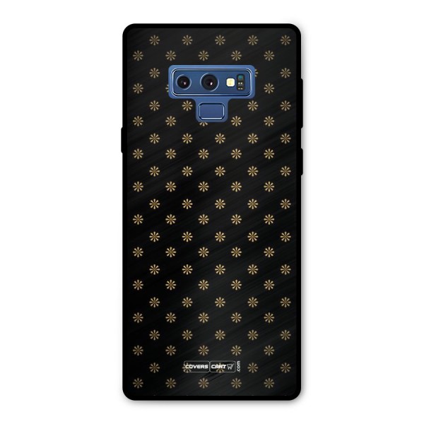 Golden Flowers Metal Back Case for Galaxy Note 9