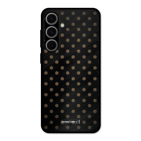 Golden Flowers Metal Back Case for Galaxy S24 FE