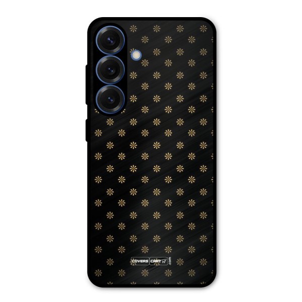 Golden Flowers Metal Back Case for Galaxy S25