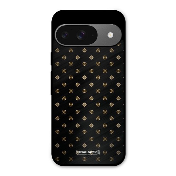 Golden Flowers Metal Back Case for Google Pixel 9