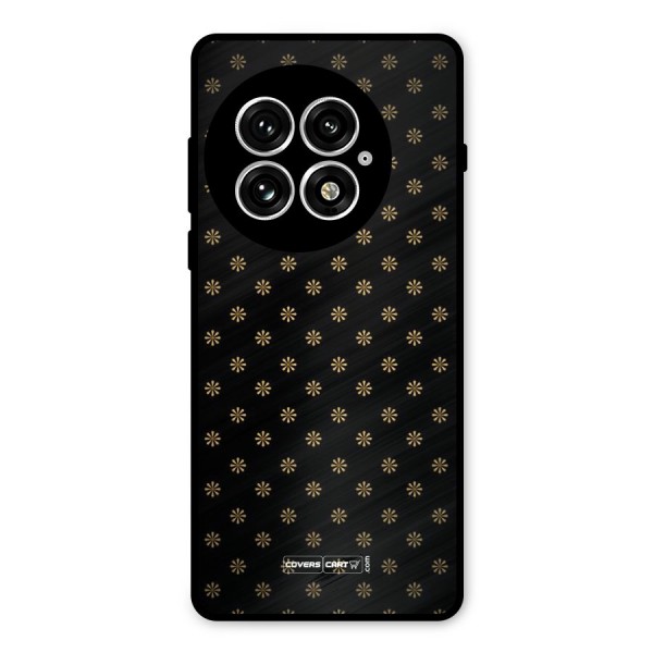 Golden Flowers Metal Back Case for OnePlus 13