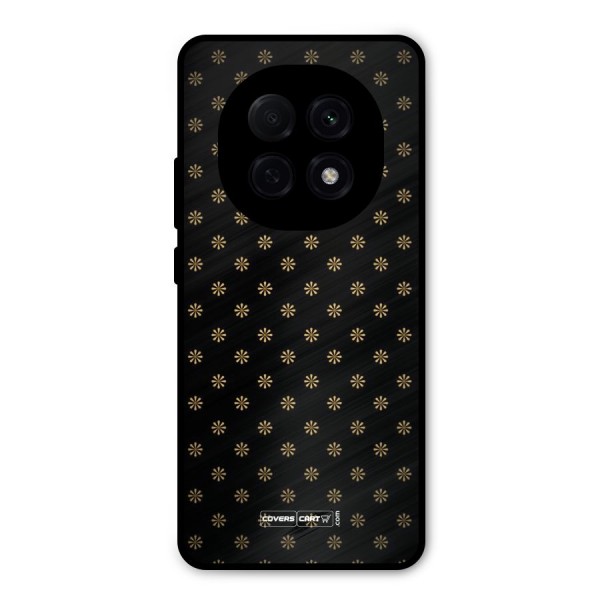 Golden Flowers Metal Back Case for Oppo F29 Pro