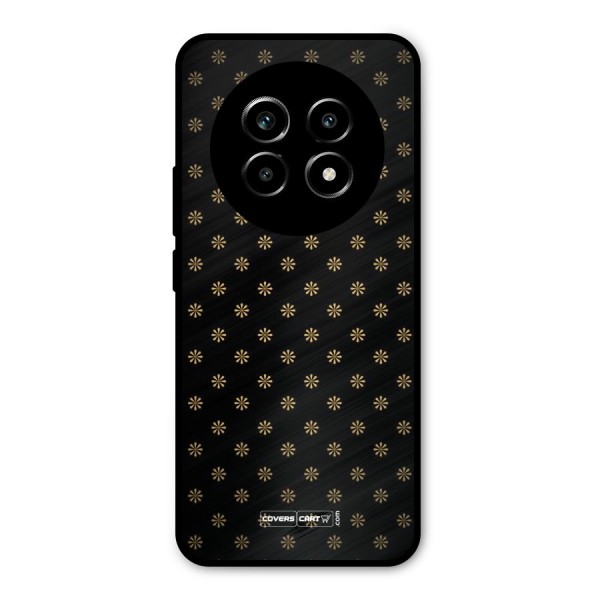 Golden Flowers Metal Back Case for Realme 13 Pro