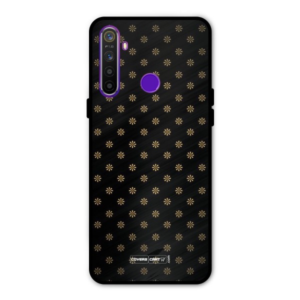 Golden Flowers Metal Back Case for Realme Narzo 10