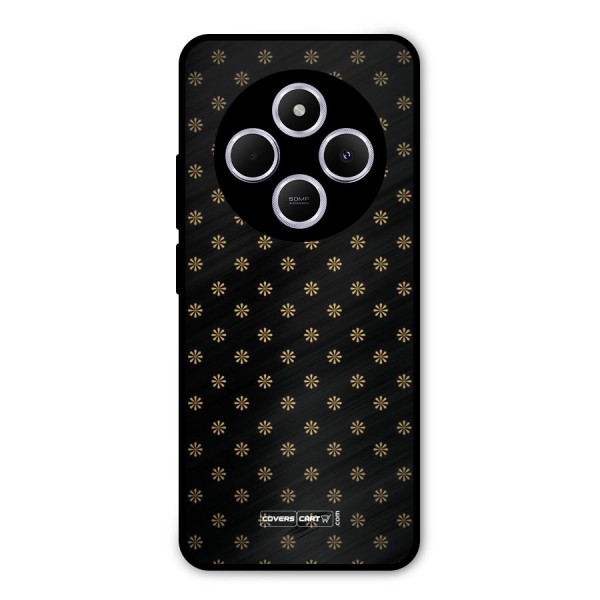 Golden Flowers Metal Back Case for Redmi A4