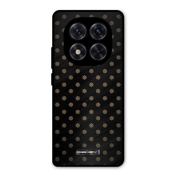 Golden Flowers Metal Back Case for Redmi Note 14 Pro 5G