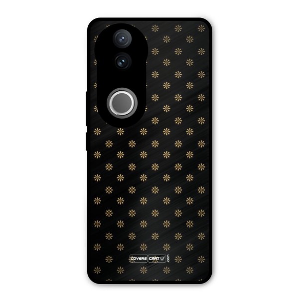 Golden Flowers Metal Back Case for Vivo V50e
