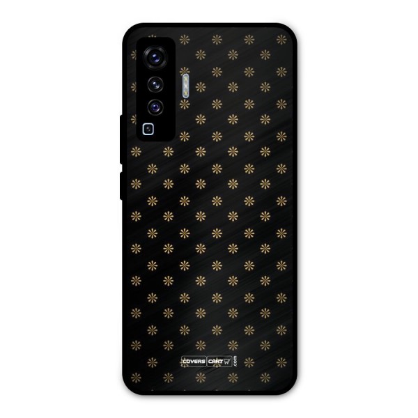Golden Flowers Metal Back Case for Vivo X50