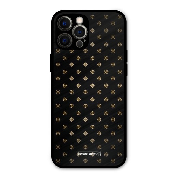 Golden Flowers Metal Back Case for iPhone 12 Pro Max