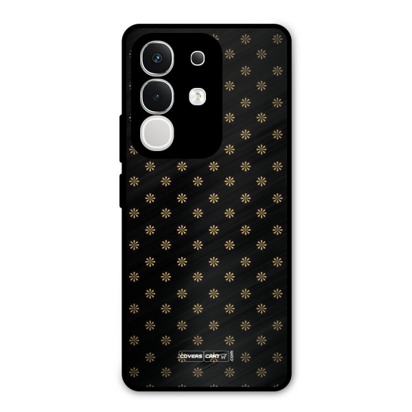 Golden Flowers Metal Back Case for iQOO Z10x