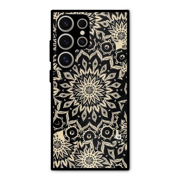 Golden Mandala Metal Back Case for Galaxy S24 Ultra