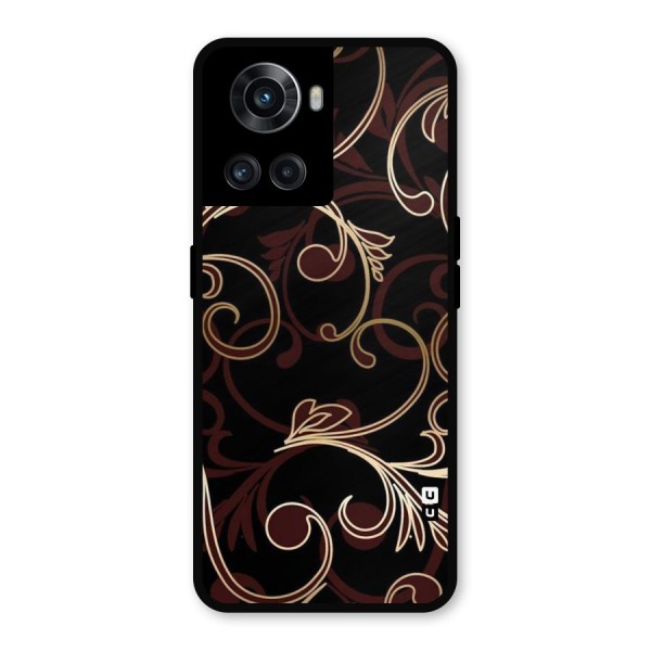 Golden Maroon Beauty Metal Back Case for OnePlus 10R