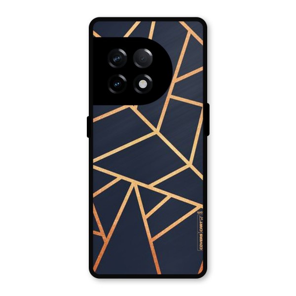 Golden Pattern Metal Back Case for OnePlus 11R
