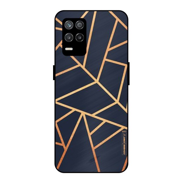 Golden Pattern Metal Back Case for Realme 8s 5G