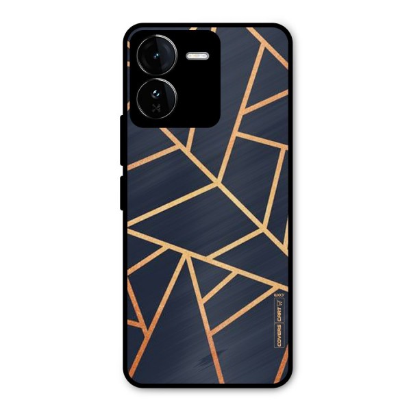 Golden Pattern Metal Back Case for iQOO Z9
