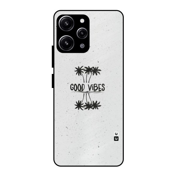 Good Vibes Rugged Glass Back Case for Redmi 12 4G