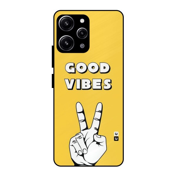 Good Vibes Victory Glass Back Case for Redmi 12 4G