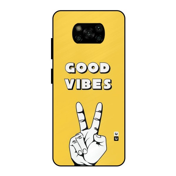 Good Vibes Victory Metal Back Case for Poco X3