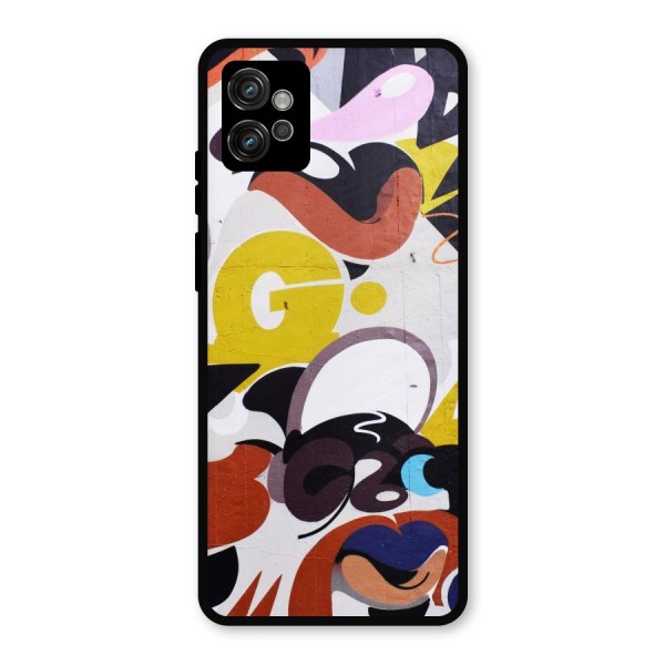 Graffiti Wall Metal Back Case for Moto G32