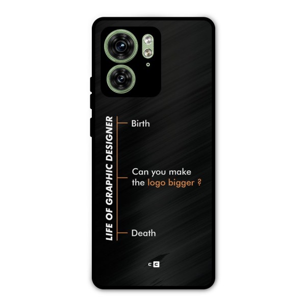 Graphic Designer Life Metal Back Case for Motorola Edge 40 5G