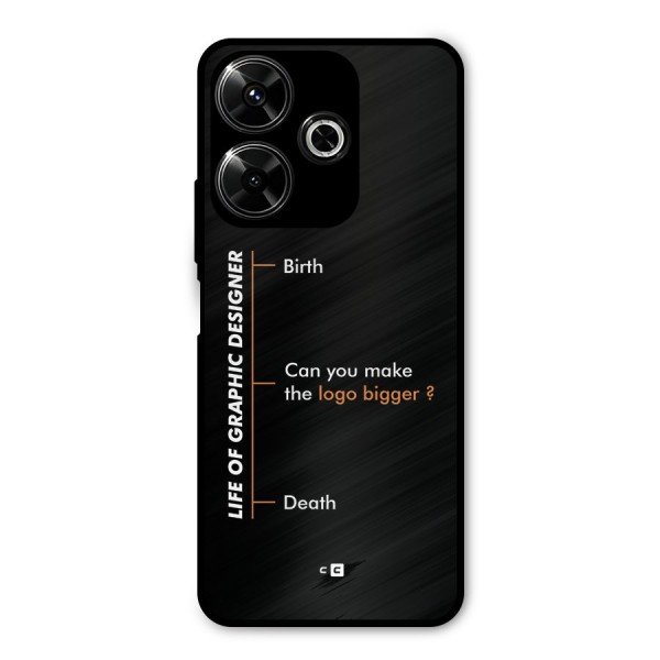 Graphic Designer Life Metal Back Case for Poco M6 Plus