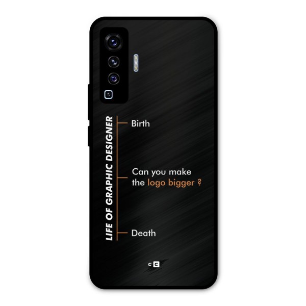 Graphic Designer Life Metal Back Case for Vivo X50