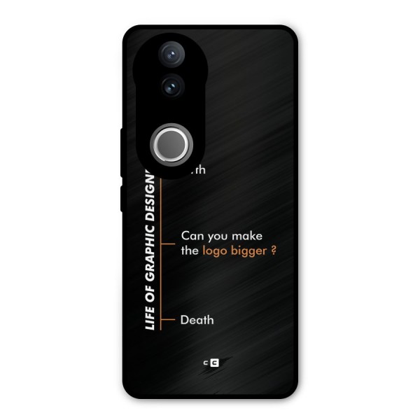 Graphic Designer Life Metal Back Case for iQOO Z10R