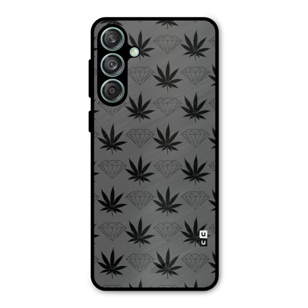 Grass Diamond Metal Back Case for Galaxy M55 5G