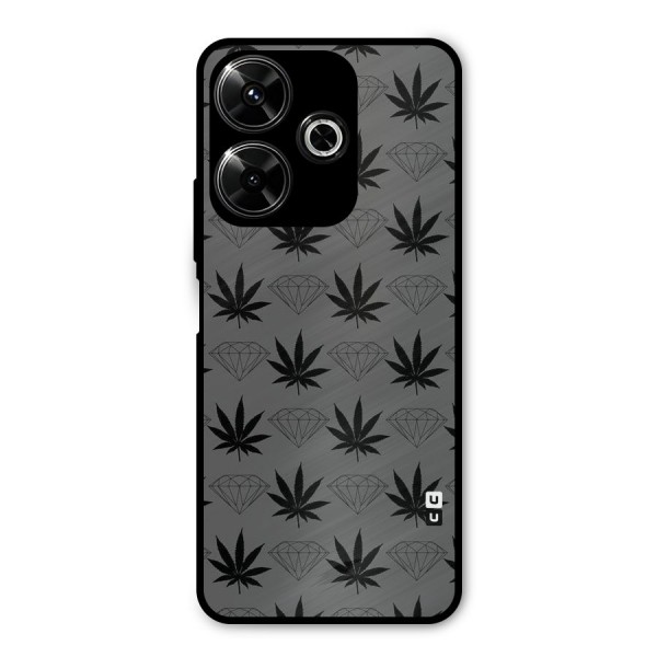 Grass Diamond Metal Back Case for Poco M6 Plus