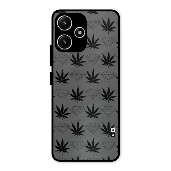 Grass Diamond Metal Back Case for Redmi 12 5G