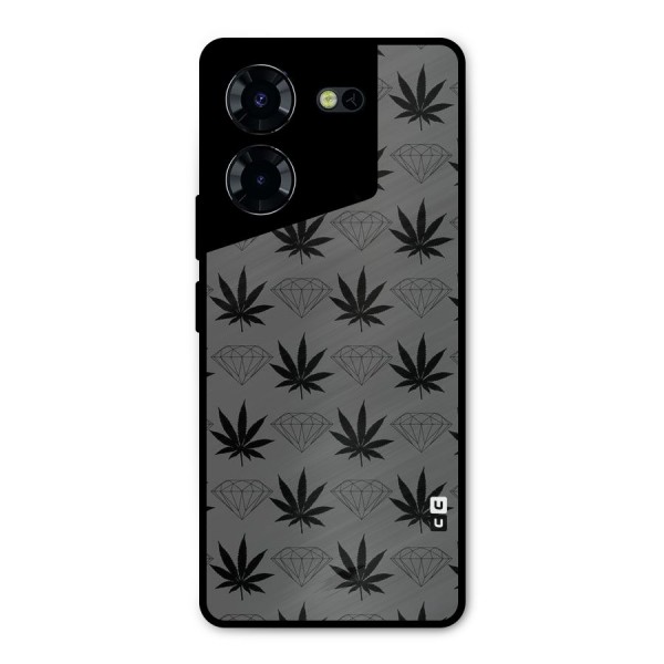 Grass Diamond Metal Back Case for Tecno Pova 5 Pro 5G