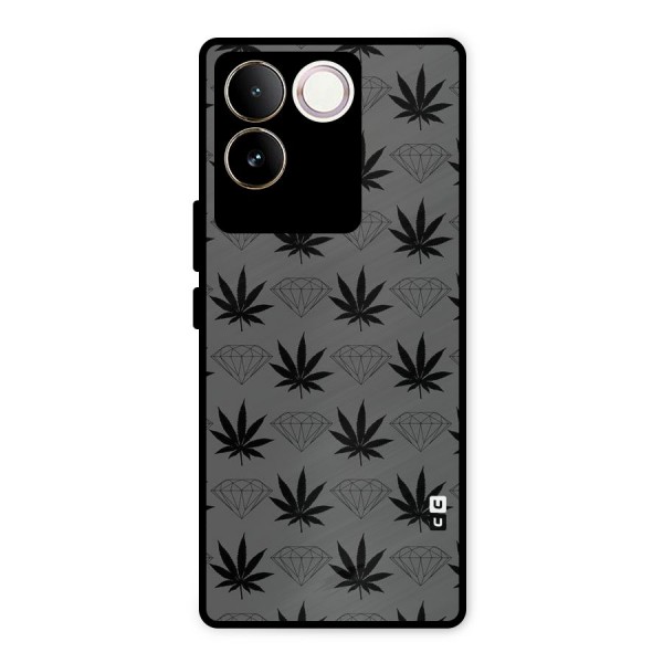 Grass Diamond Metal Back Case for iQOO Z7 Pro