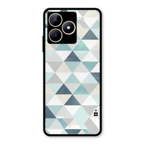Green And Grey Pattern Metal Back Case for Realme C53