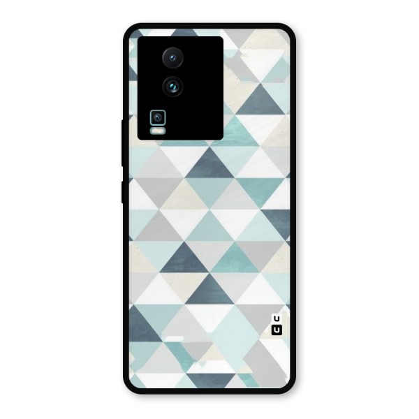 Green And Grey Pattern Metal Back Case for iQOO Neo 7 Pro