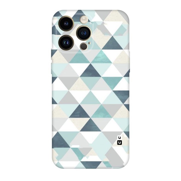 Green And Grey Pattern Original Polycarbonate Back Case for iPhone 14 Pro Max