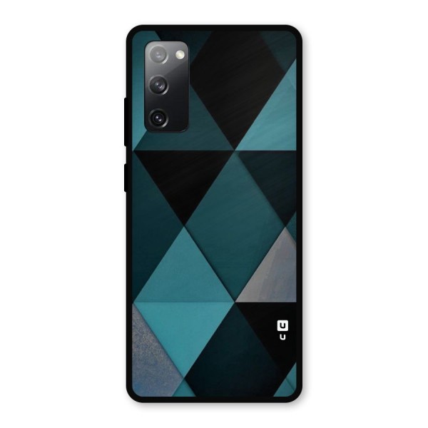 Green Black Shapes Metal Back Case for Galaxy S20 FE 5G