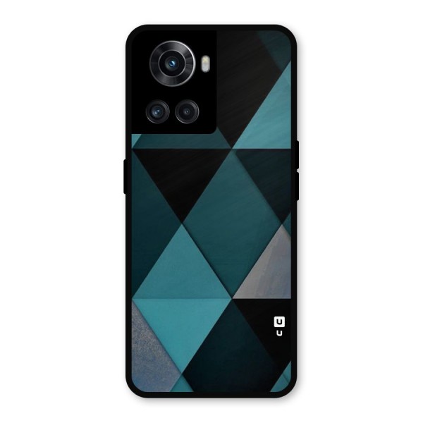 Green Black Shapes Metal Back Case for OnePlus 10R