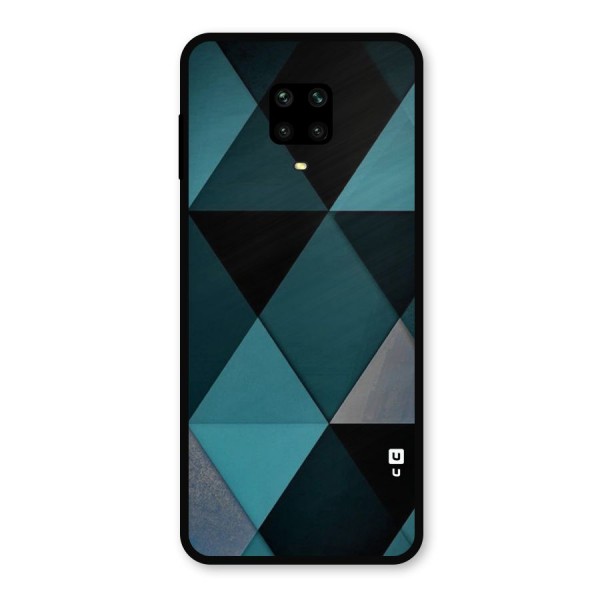 Green Black Shapes Metal Back Case for Redmi Note 9 Pro Max