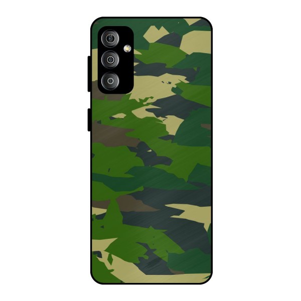 Green Camouflage Army Metal Back Case for Galaxy F23