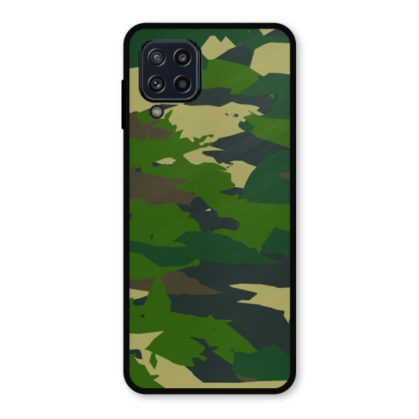 Green Camouflage Army Metal Back Case for Galaxy M32