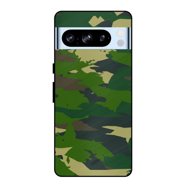 Green Camouflage Army Metal Back Case for Google Pixel 8 Pro