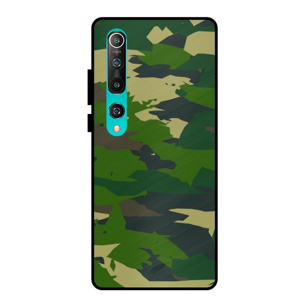 Green Camouflage Army Metal Back Case for Mi 10