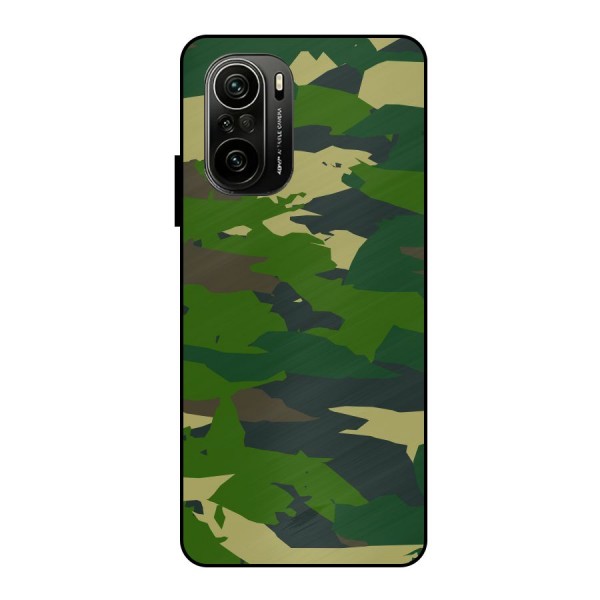 Green Camouflage Army Metal Back Case for Mi 11X Pro
